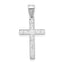 14K White Floral Cross Charm