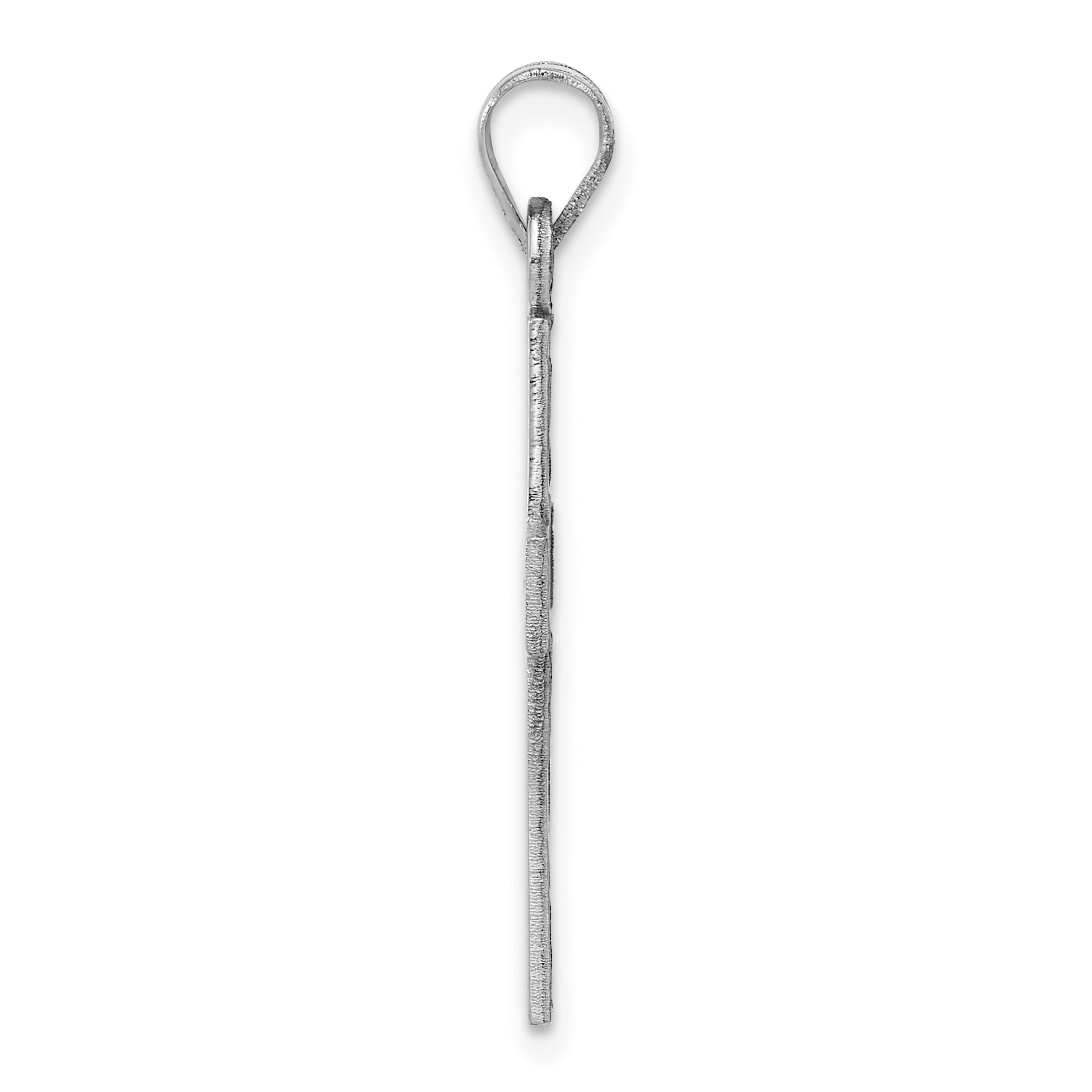 14K White Gold Cross Pendant Secondary image