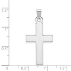14K White Gold Cross Pendant
