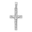 14k White Gold INRI Crucifix Charm