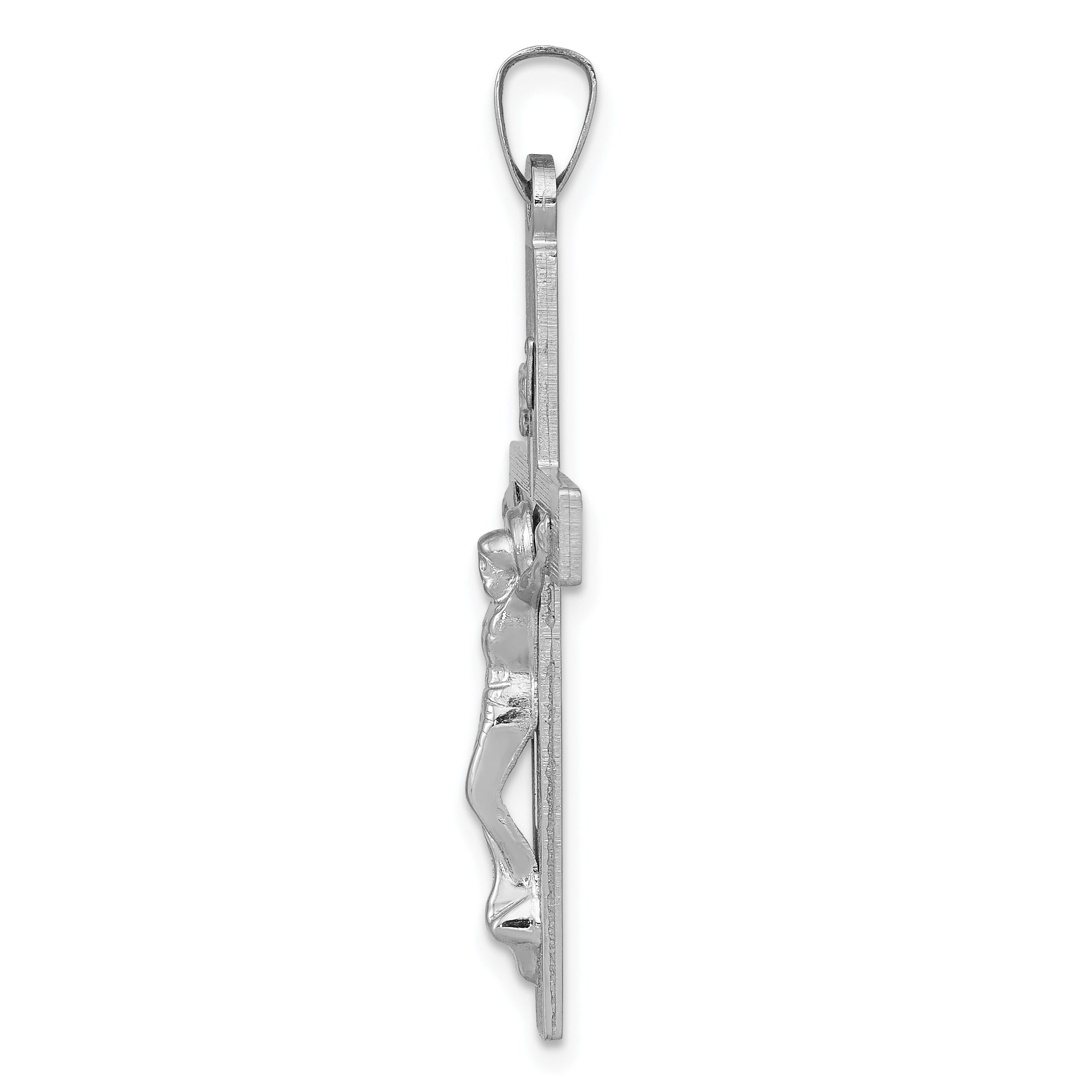 14K White Gold INRI Crucifix Charm Secondary image
