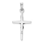 14K White Gold INRI Crucifix Charm