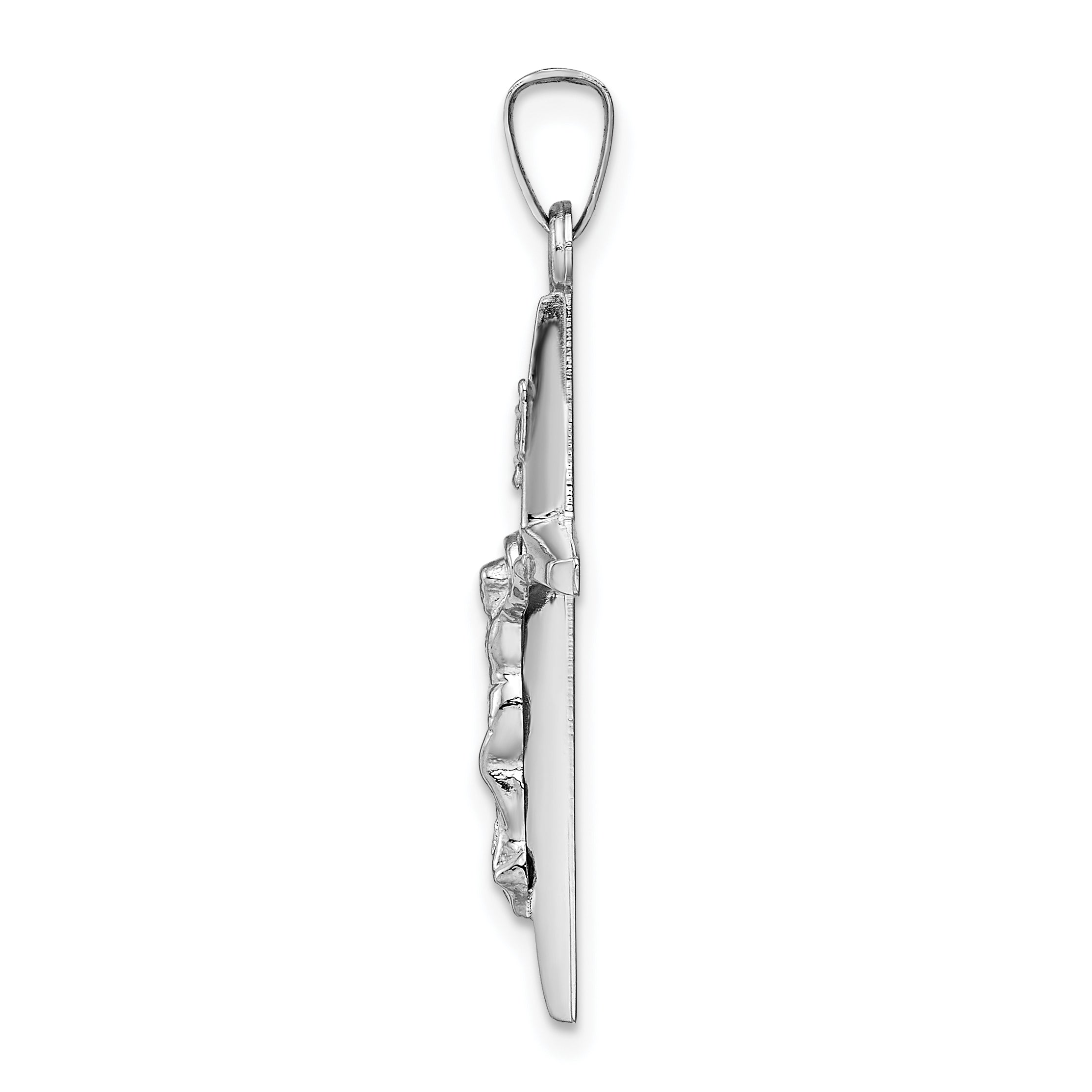 14K White Gold INRI Crucifix Charm Secondary image