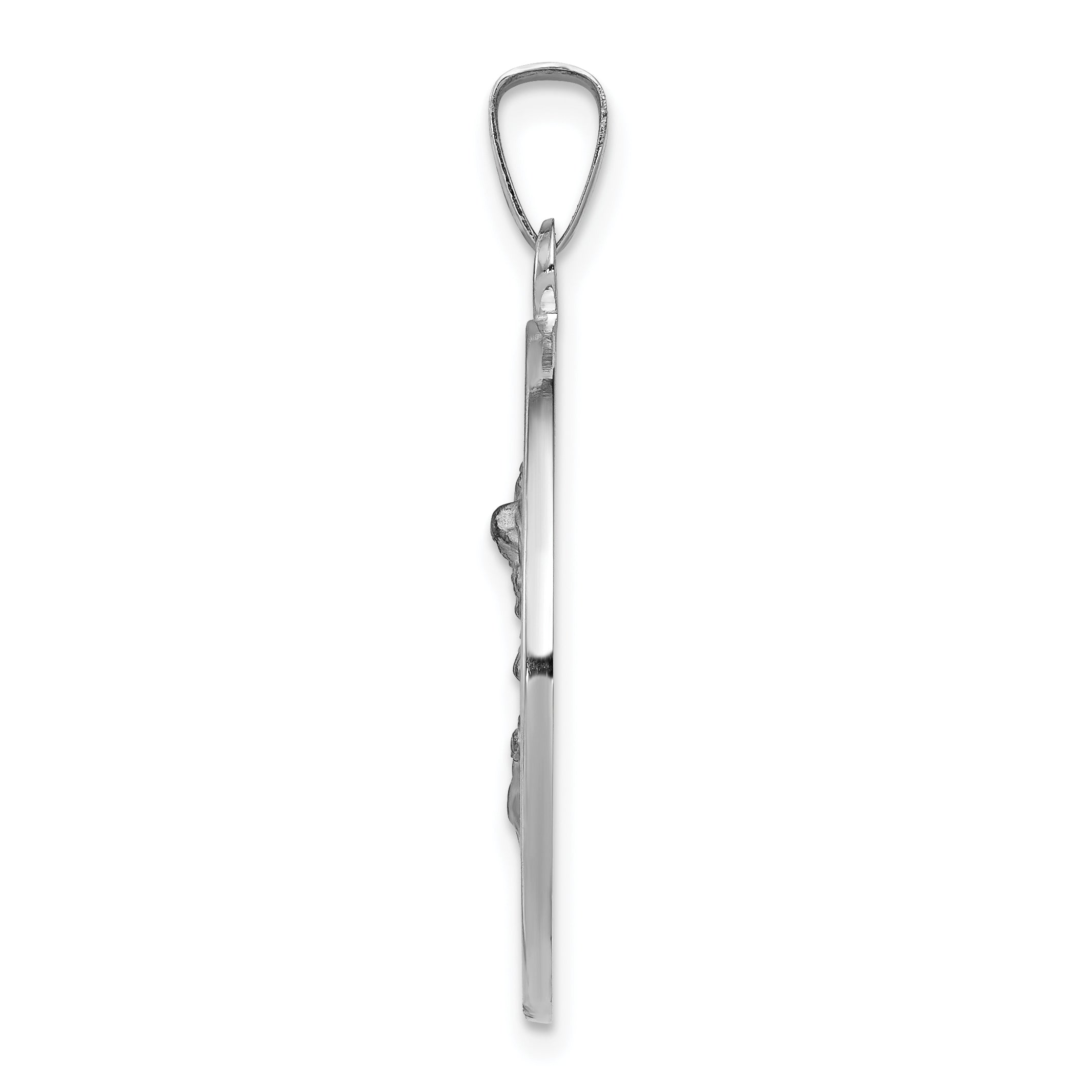 14k White Gold Saint Michael Medal Pendant Secondary image