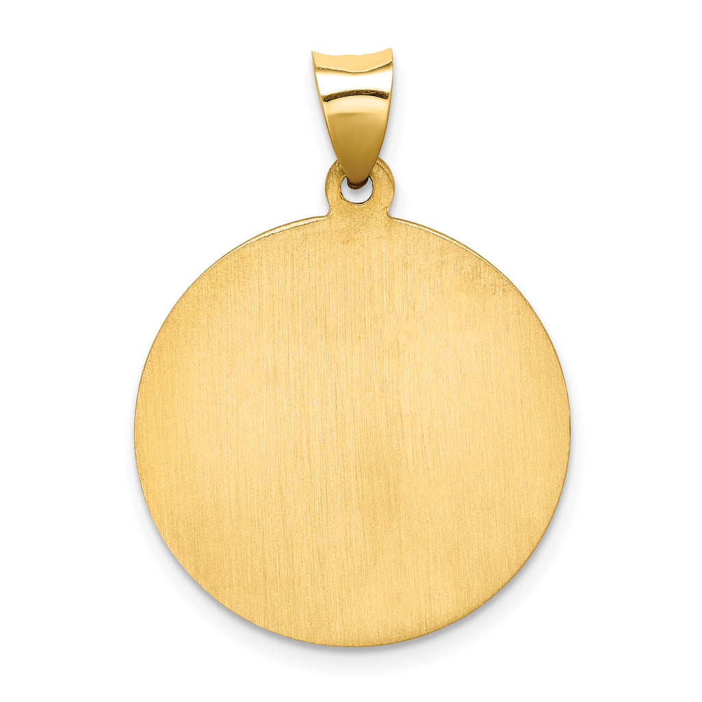 14K Saint Jude Medal Hollow Pendant