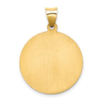 14K Saint Jude Medal Hollow Pendant