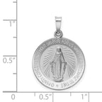 14K White Gold Miraculous Medal