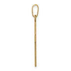 14K Polished Cross Charm