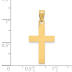 14K Polished Cross Charm