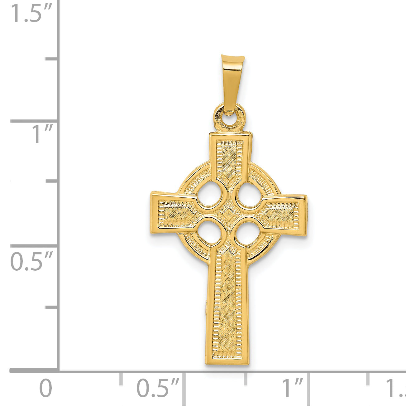 14K Celtic Cross Charm