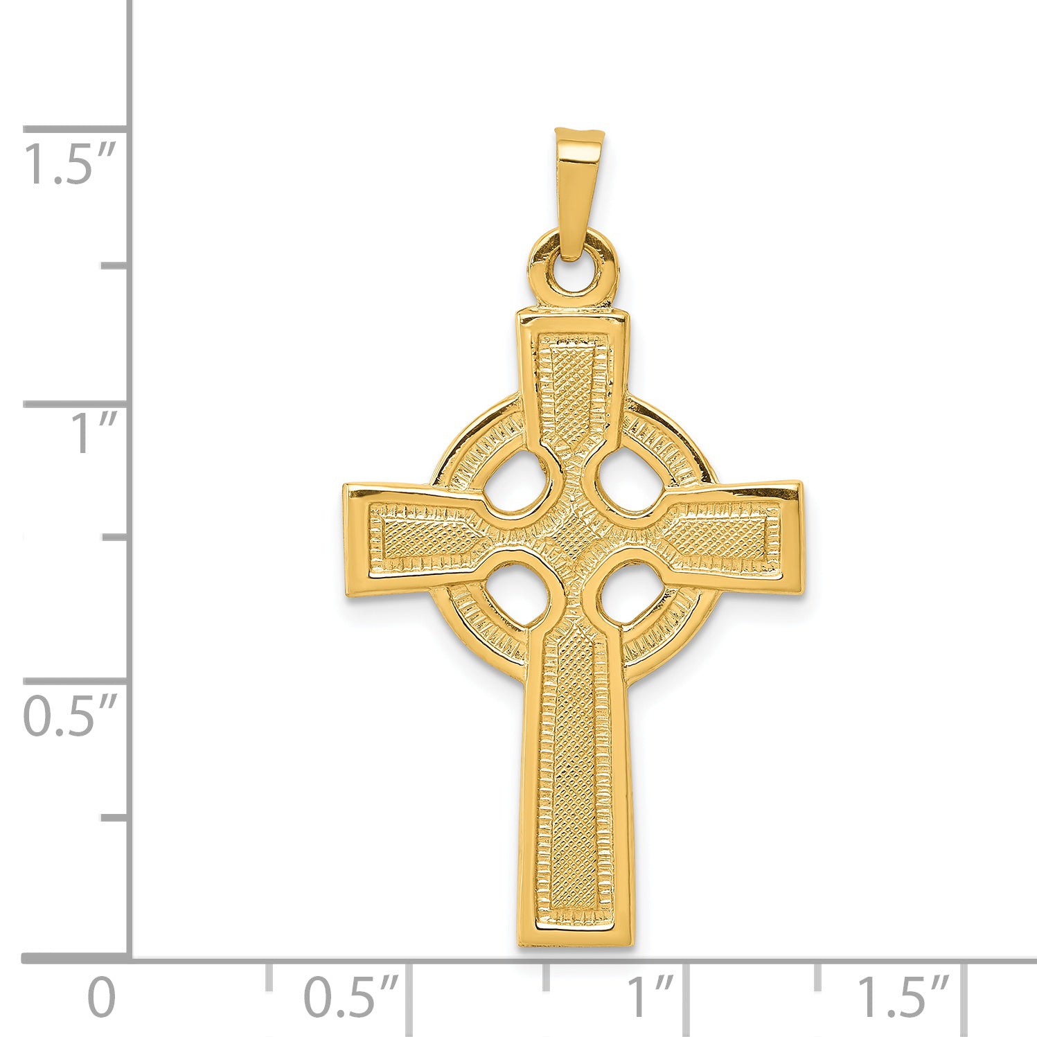14K Celtic Cross Charm