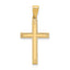 14k Polished Laser Etched Cross Charm