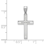 14K White Gold Cross Pendant