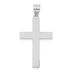 14K White Gold Cross Pendant