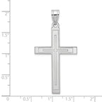 14K White Gold Cross Pendant