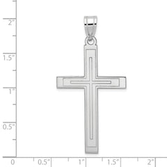 14K White Gold Cross Pendant