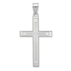 14k White Gold Cross Pendant