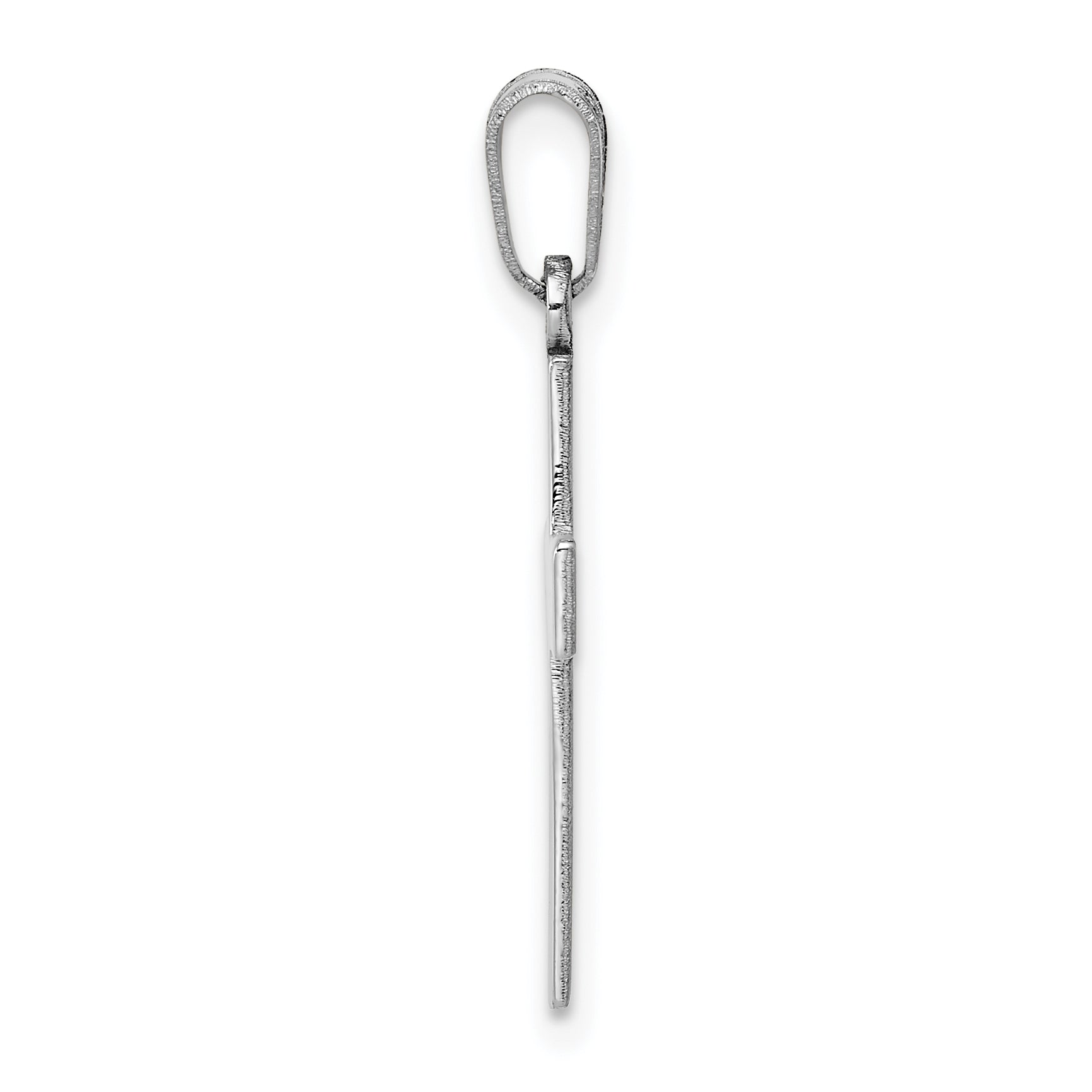 14K White Gold Cross Pendant