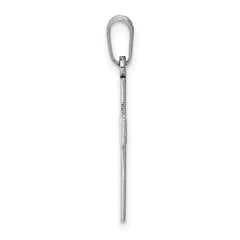 14K White Gold Cross Pendant