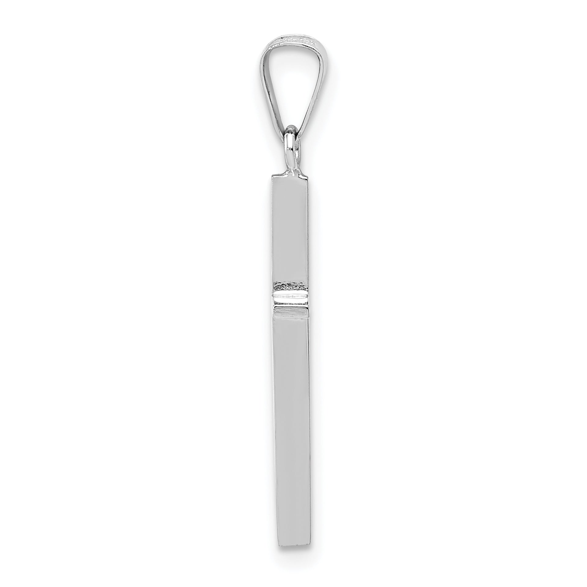 14K White Gold Cross Charm Secondary image