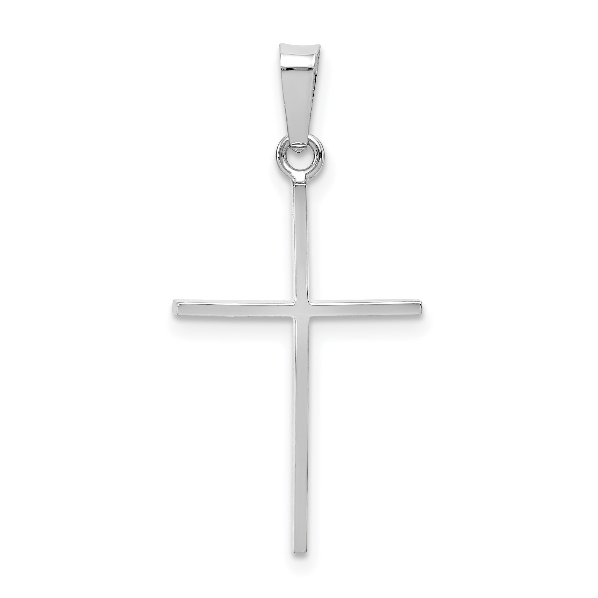 14k White Gold Cross Charm Main image