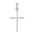 14k White Gold Cross Charm