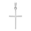14k White Gold Cross Charm