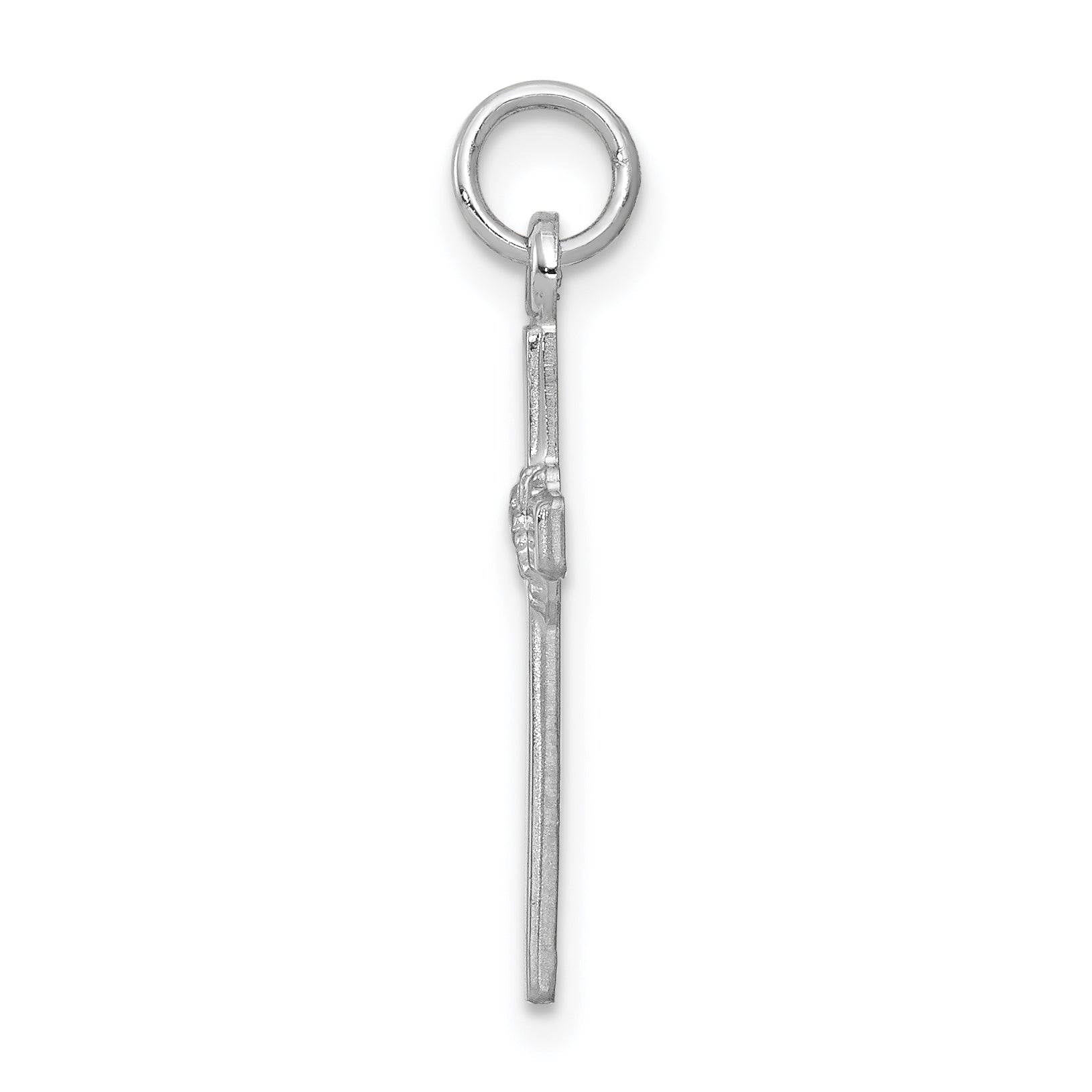 14K White Gold Cross Charm Secondary image