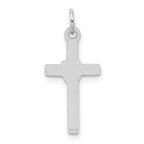 14K White Gold Cross Charm