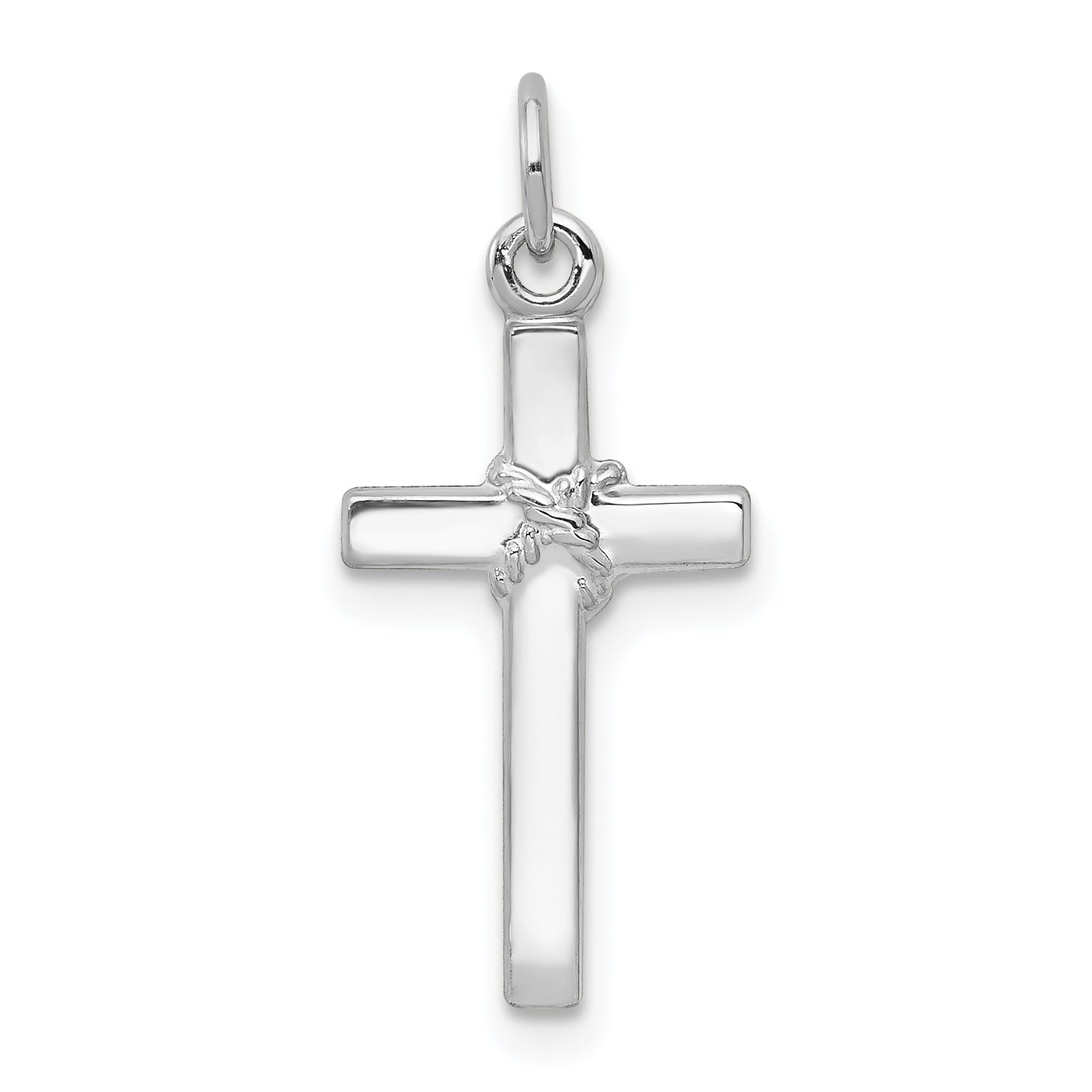 14k White Gold Cross Charm Main image