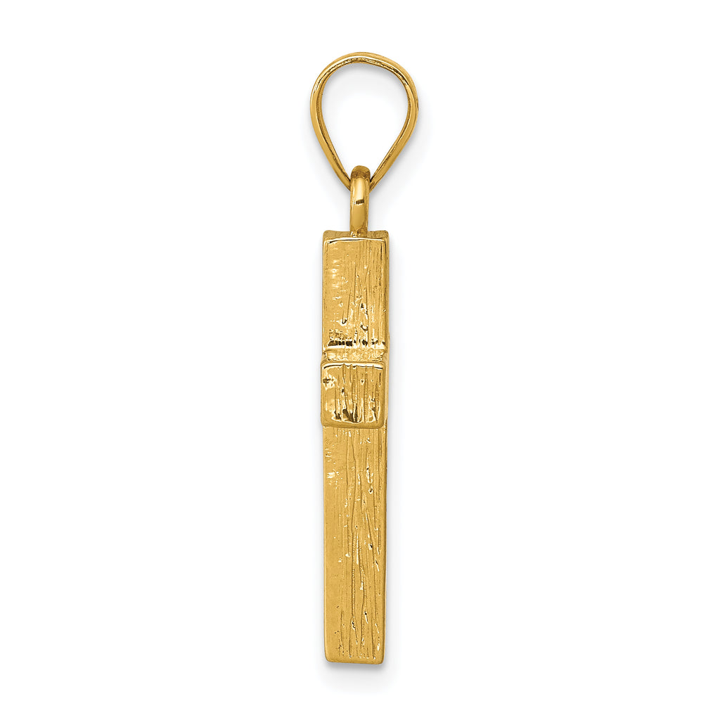 14K Epoxy Latin Cross Pendant