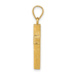 14K Epoxy Latin Cross Pendant