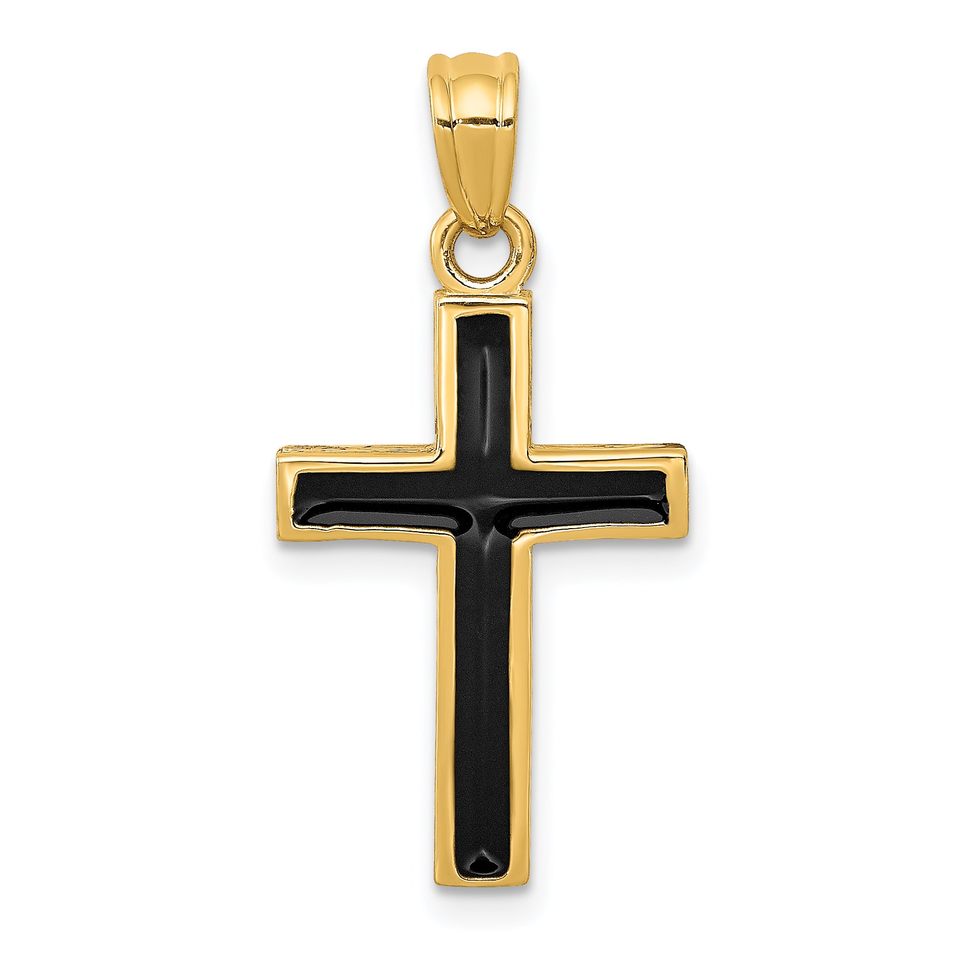 14k Epoxy Latin Cross Pendant Main image