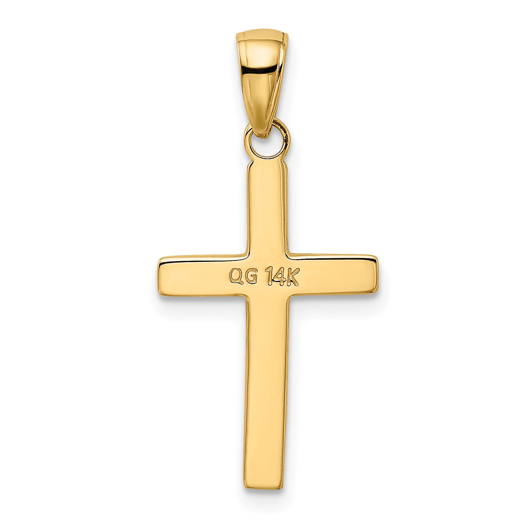14K Polished Cross Charm