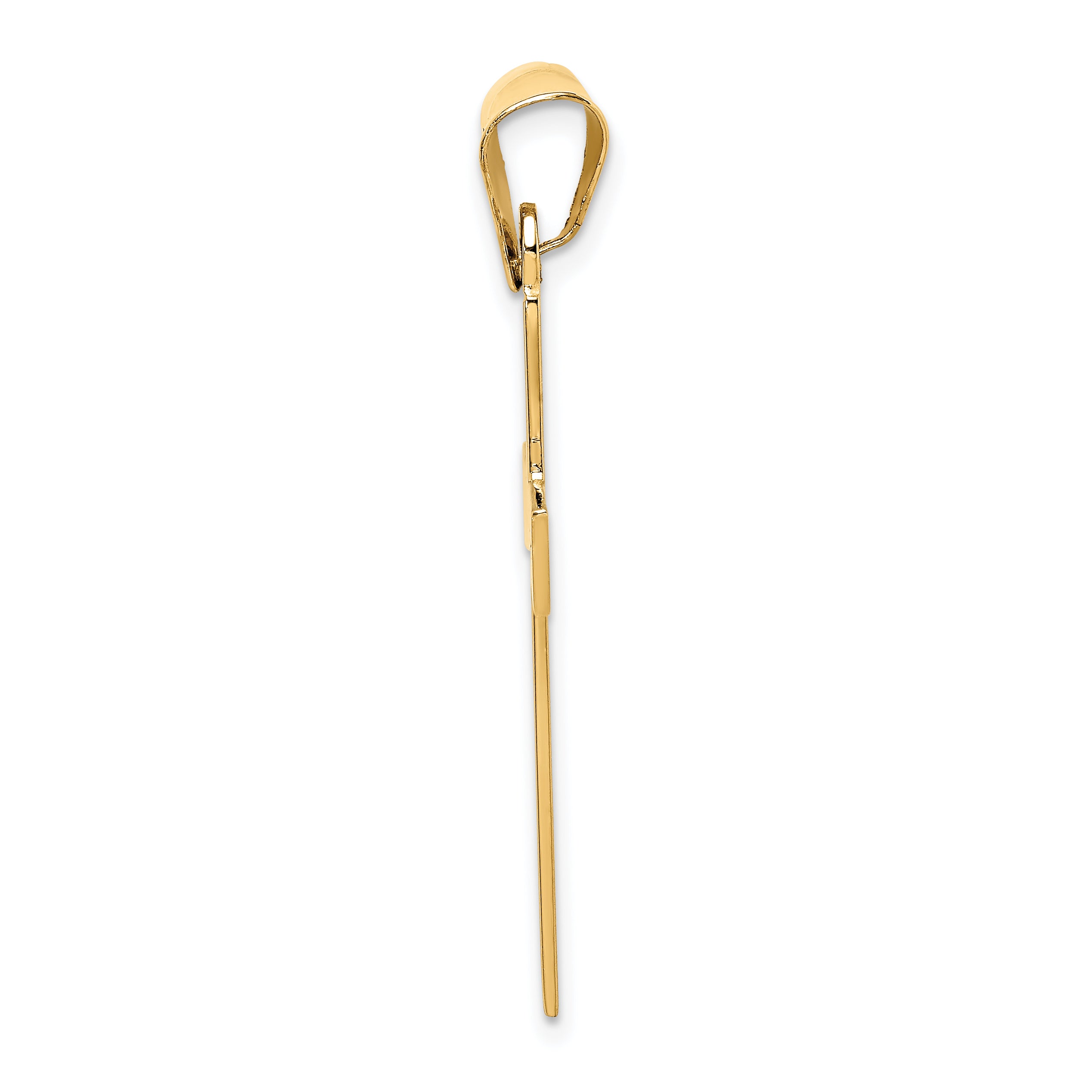 14K Polished Cross Pendant Secondary image