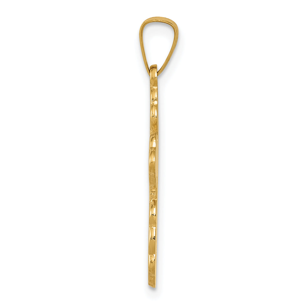 14K Eastern Orthodox Cross Charm