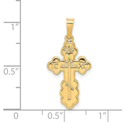 14K Eastern Orthodox Cross Charm