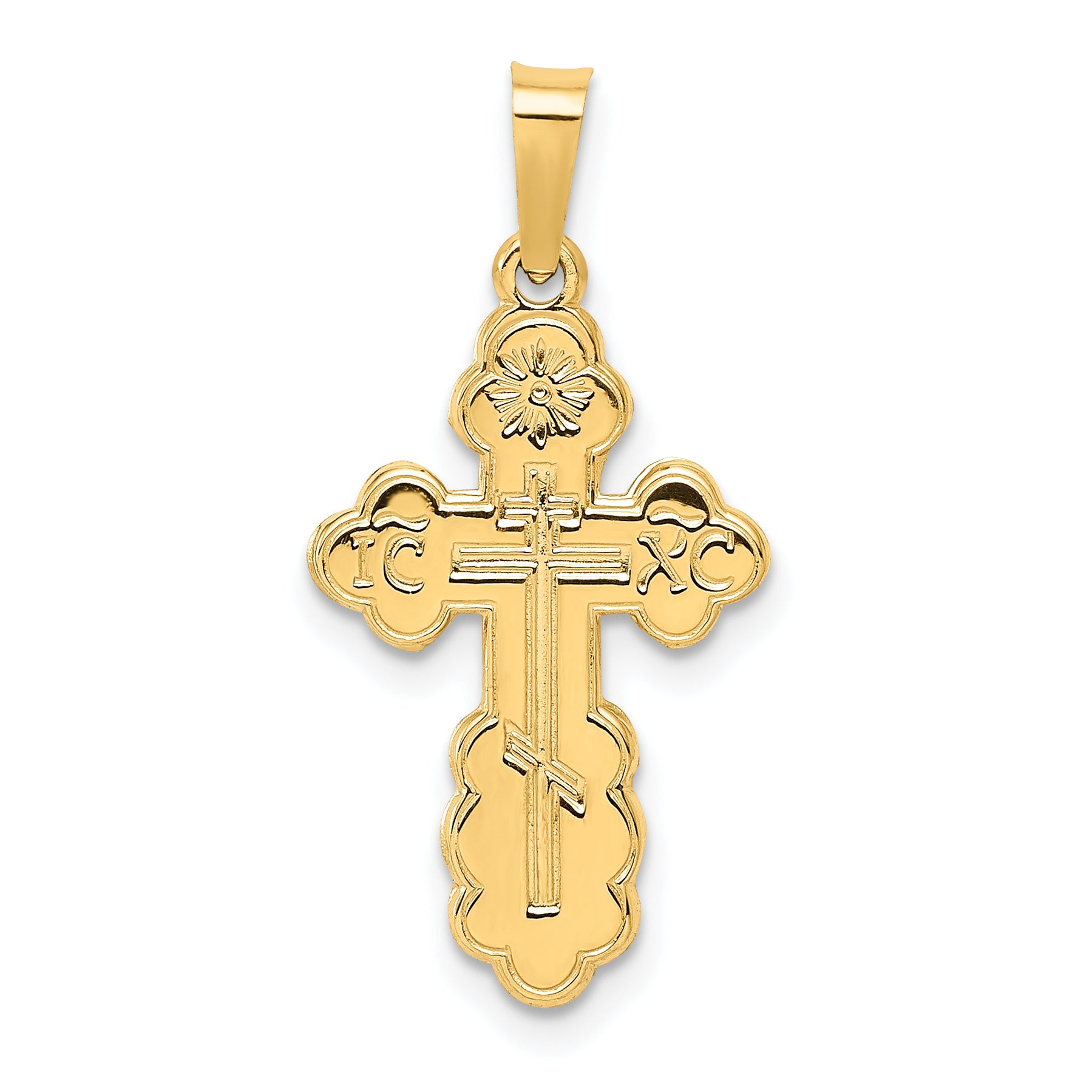 14k Eastern Orthodox Cross Charm Main image