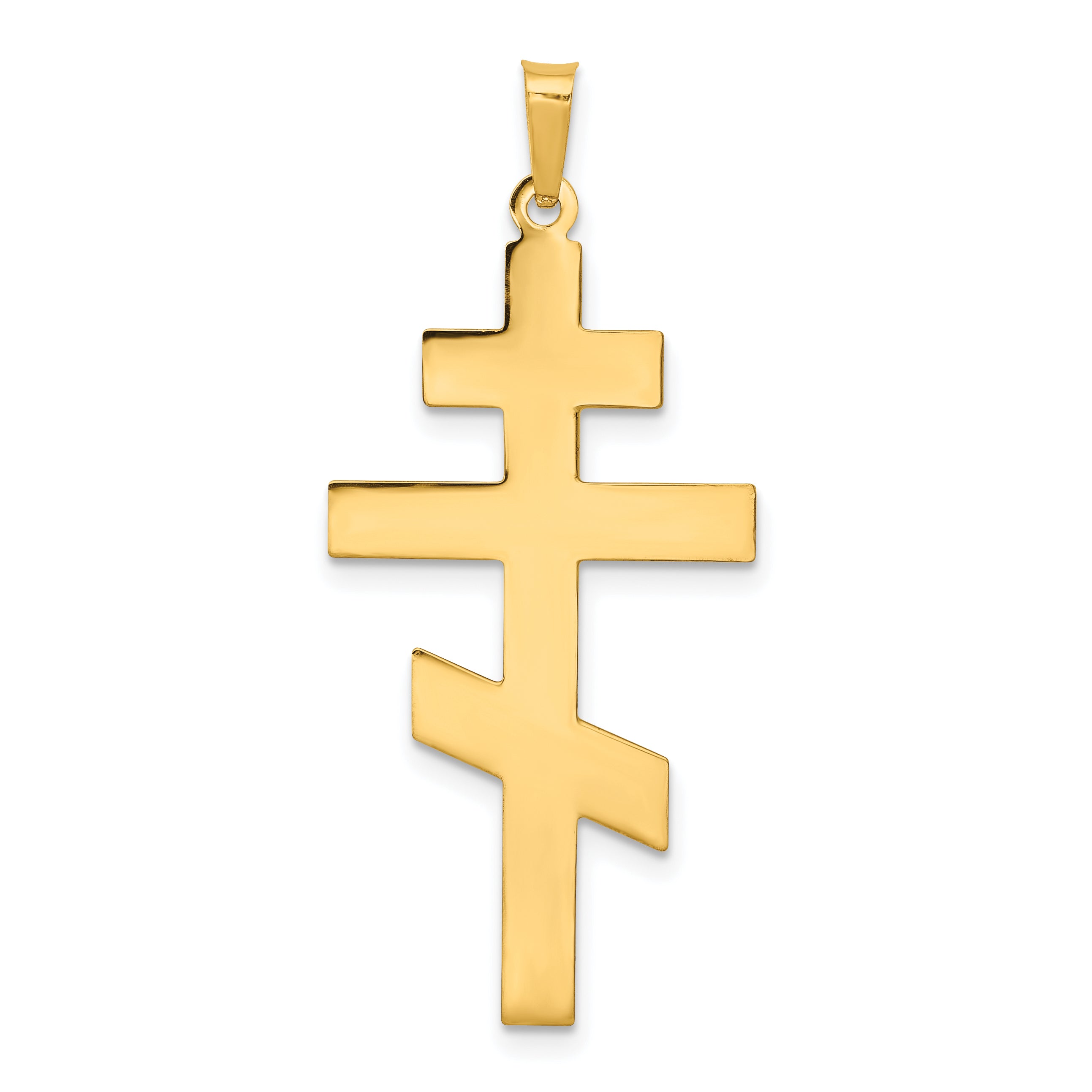 14k Eastern Orthodox Cross Pendant