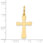 14K Polished Cross Charm