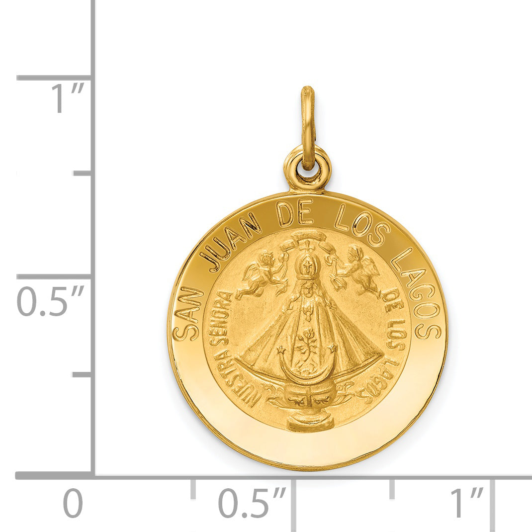 14K Our Lady of San Juan Medal Pendant