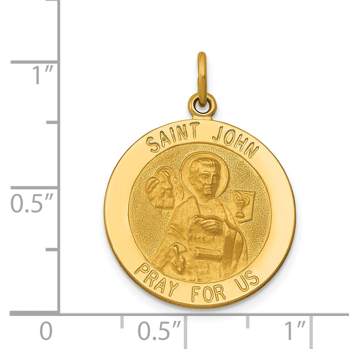 14K Saint John Medal Pendant