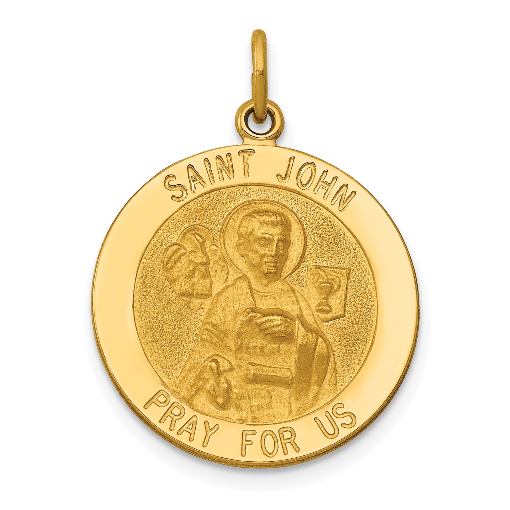 14k Saint John Medal Pendant