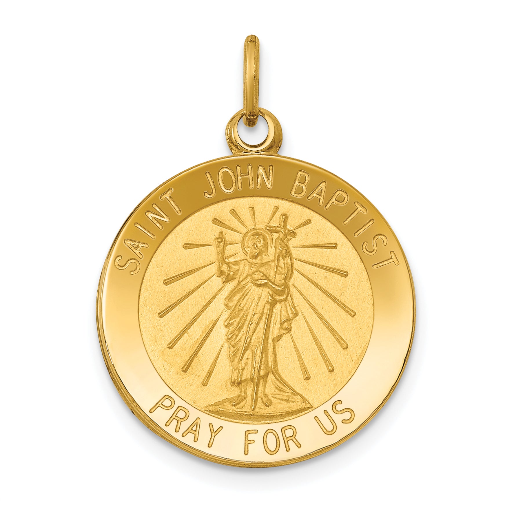 14k Saint John Baptist Medal Pendant Main image