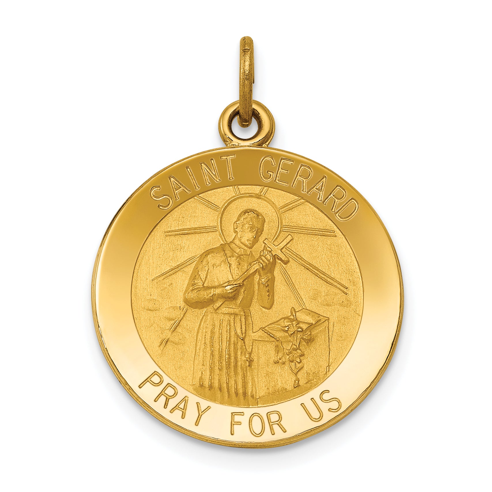 14k Saint Gerard Medal Pendant Main image