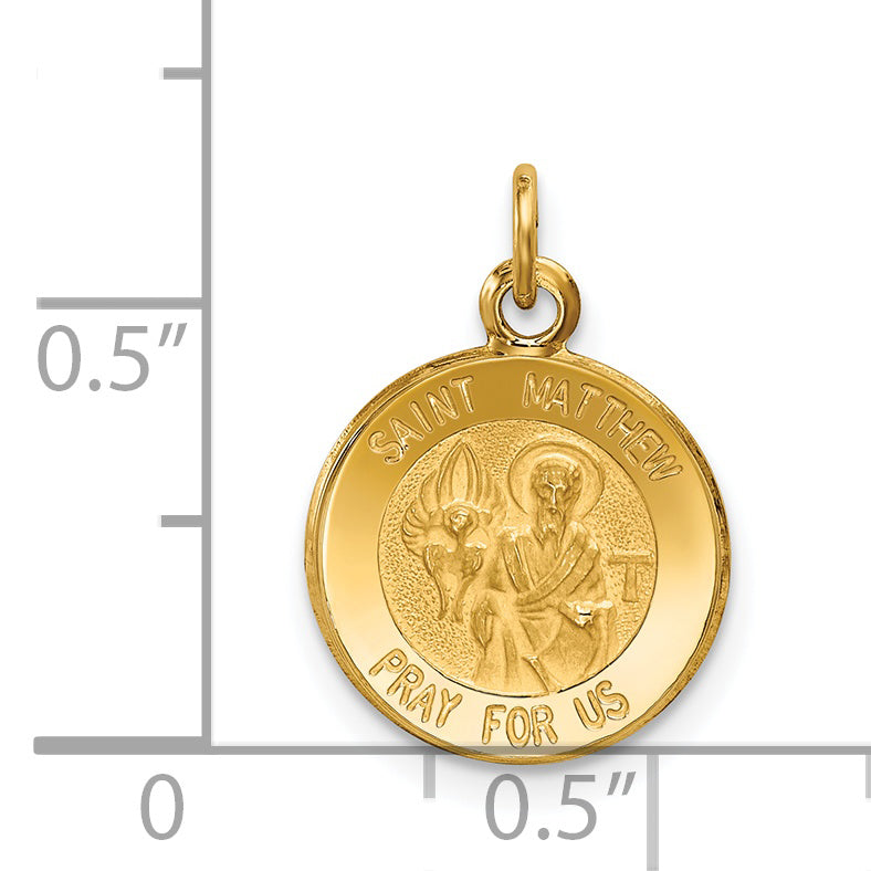 14K Saint Matthew Medal Charm
