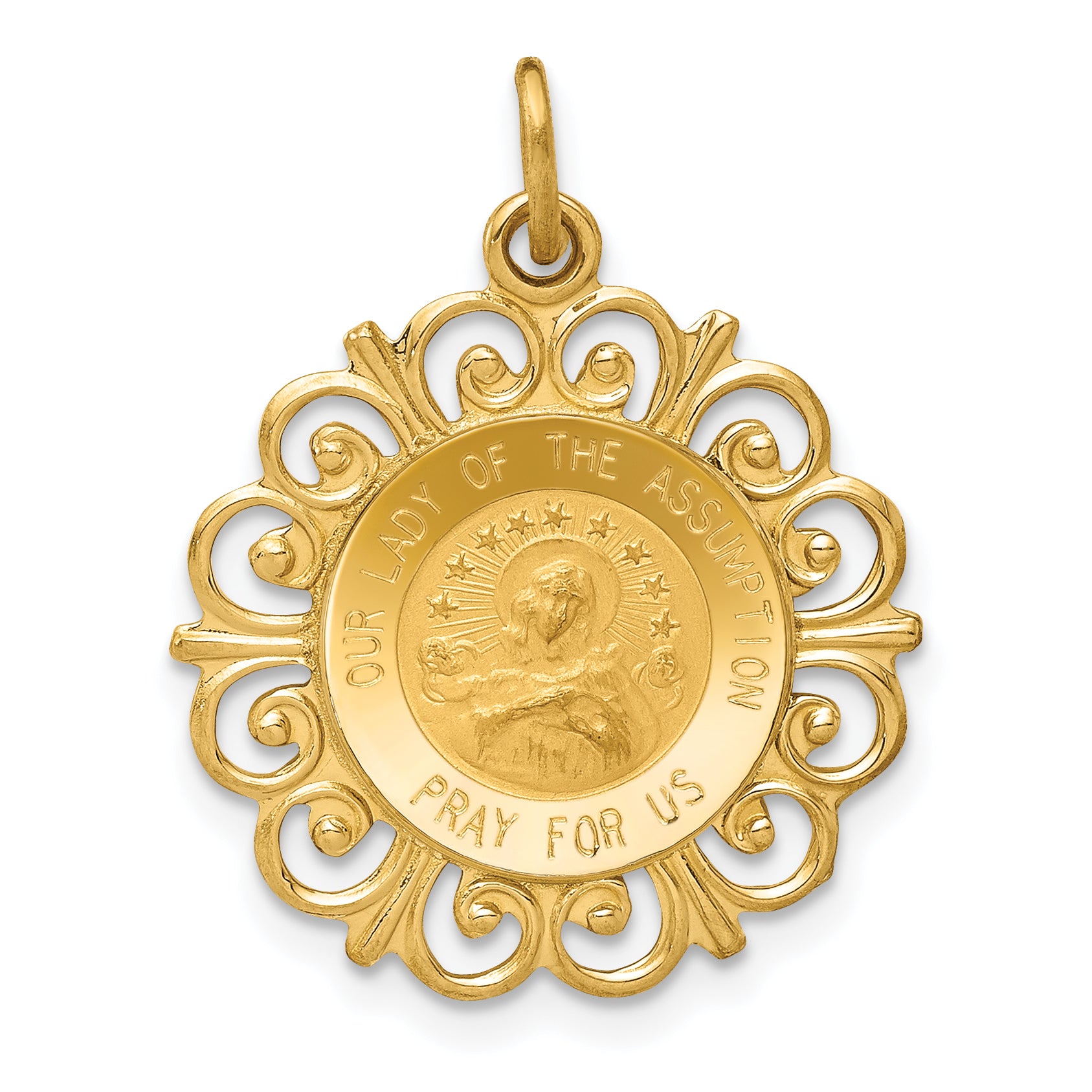 14k Our Lady Of The Assumption Medal Pendant Main image