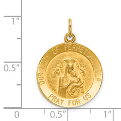 14K Our Lady of Perpetual Help Medal Pendant
