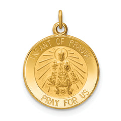 14k Infant of Prague Medal Charm