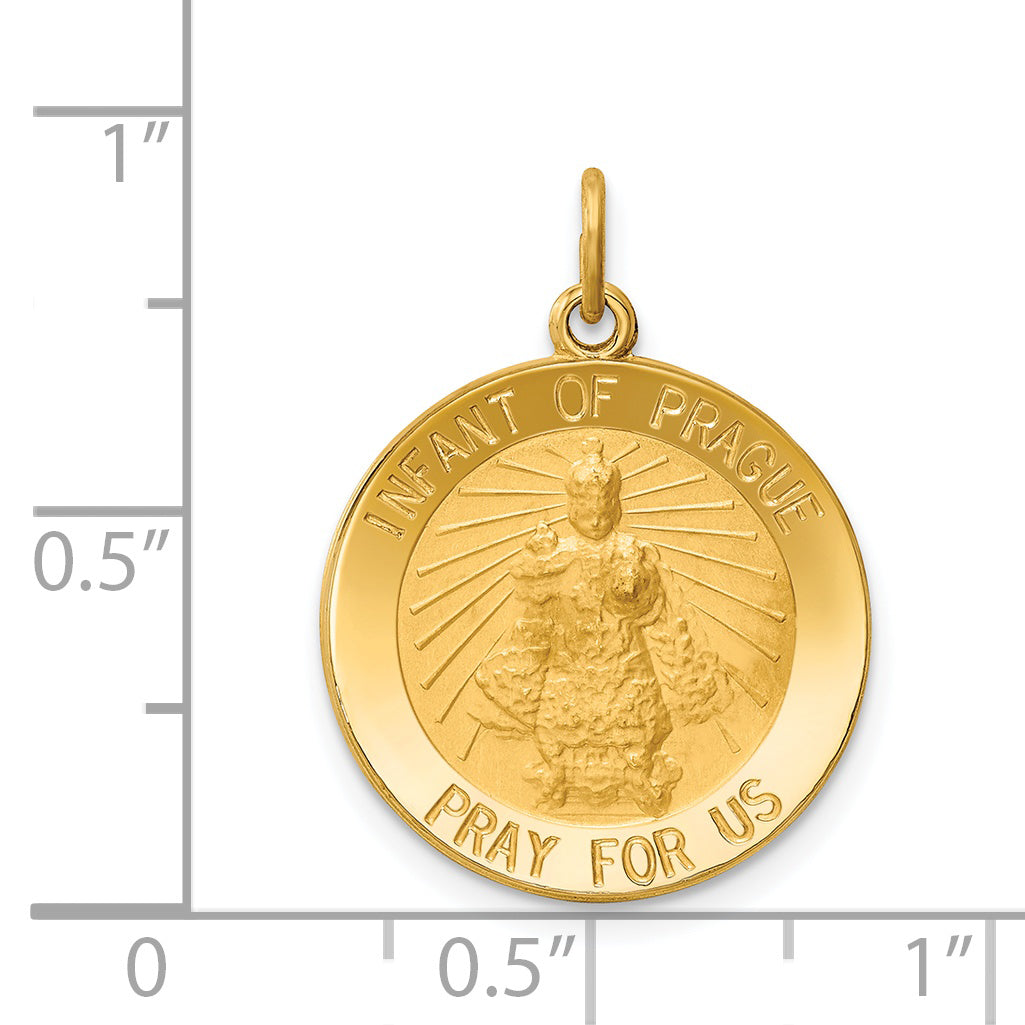 14K Infant of Prague Medal Charm